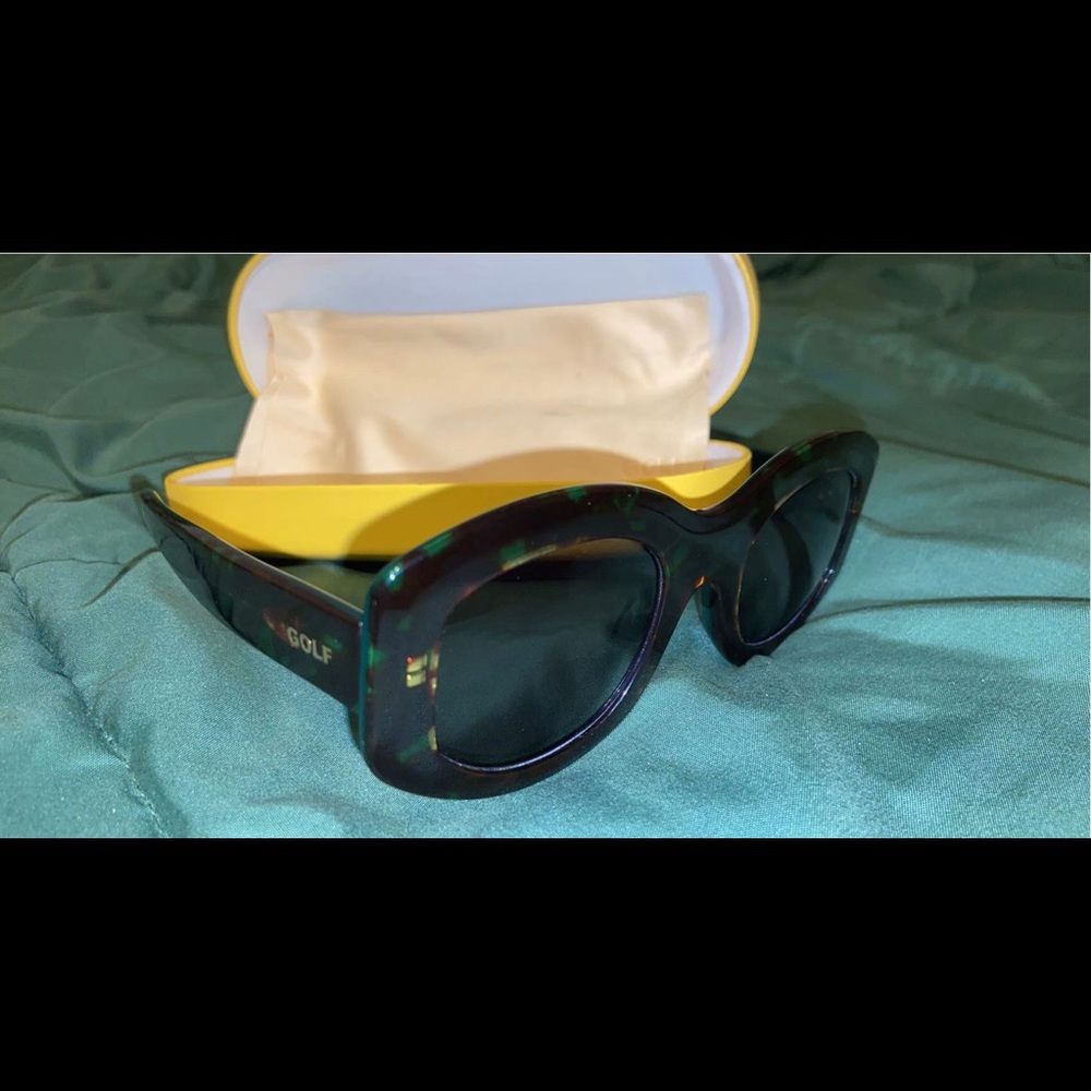 Golf Tortoise Green Sunglasses
